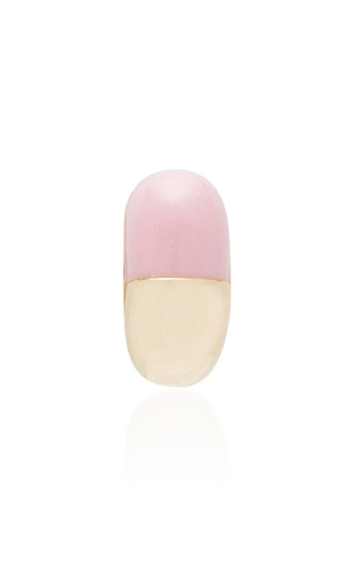 Alison Lou Single Pink Tiny Pill Stud