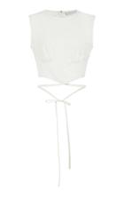 Christopher Esber Wrap-effect Cotton-blend Cropped Top