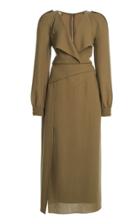 Moda Operandi Roland Mouret Kenly Wrap-detailed Wool Dress