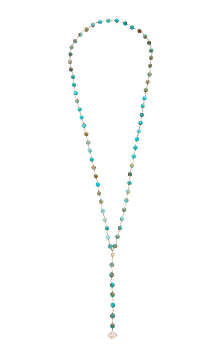 Sydney Evan Turquoise Lariat Necklace