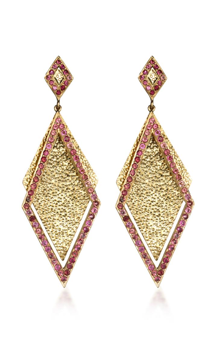 Madhuri Parson Shimmer 14k Yellow Gold Tourmaline Earrings
