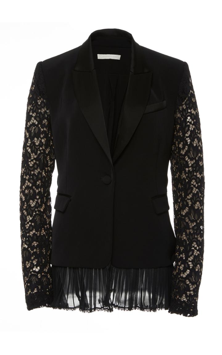 Jonathan Simkhai Fay Lace-detailed Eco-twill Blazer