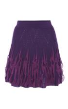Roberto Cavalli Purple Ruffle Skirt