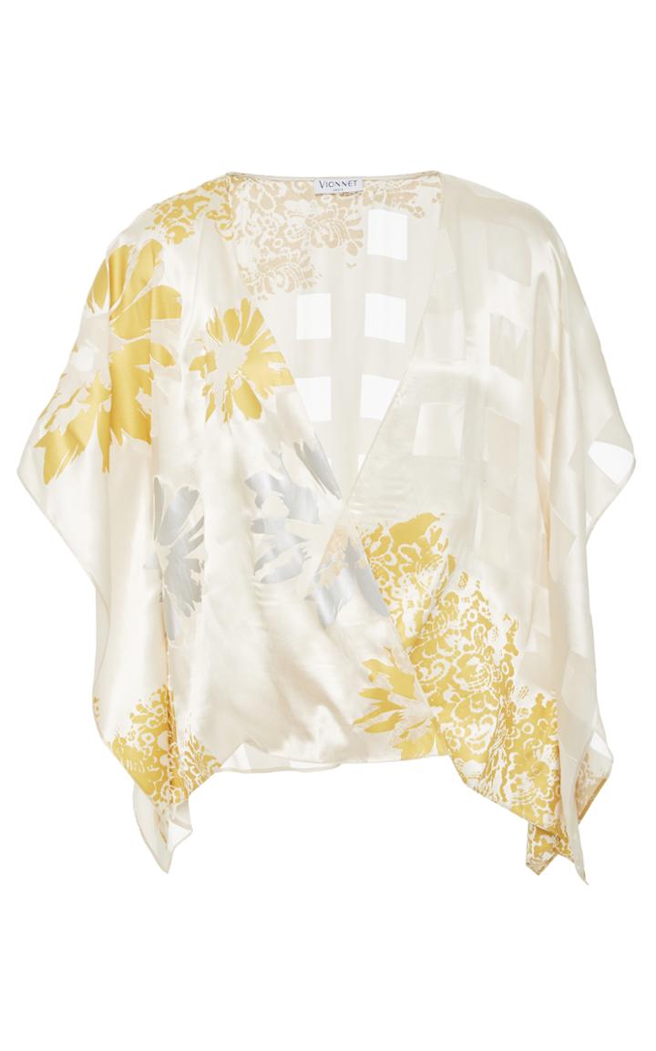 Vionnet V Neck Floral Top