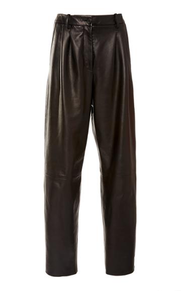 Nili Lotan Lodie High-rise Leather Tapered Pants