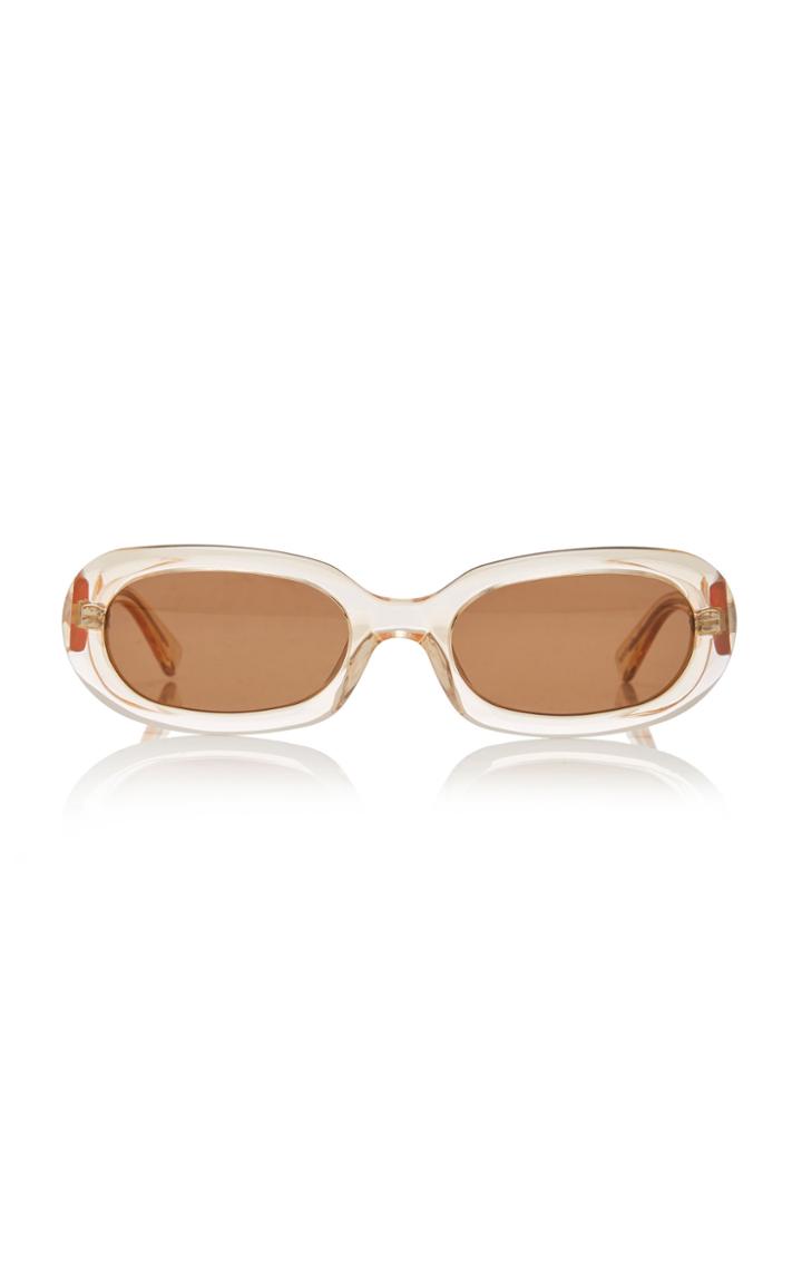 Poms Retta Oval-frame Tortoiseshell Acetate Sunglasses
