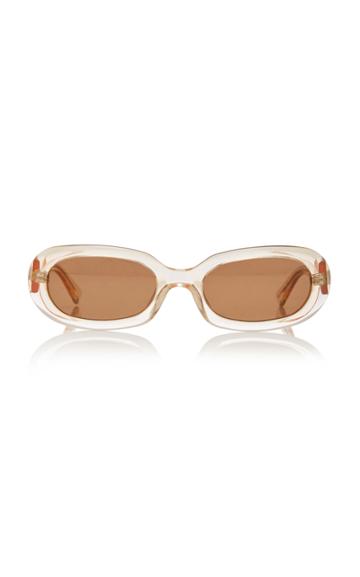 Poms Retta Oval-frame Tortoiseshell Acetate Sunglasses