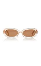 Poms Retta Oval-frame Tortoiseshell Acetate Sunglasses