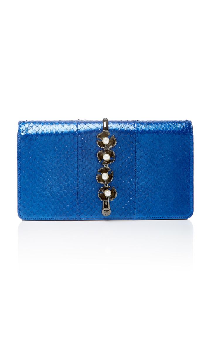 Thale Blanc Metallic Imperial Orchid Clutch