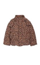 Veronica Beard Casper Leopard-print Cropped Puffer Jacket