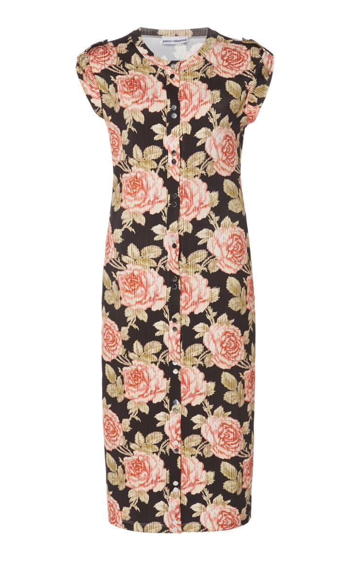 Paco Rabanne Printed Cotton Gauze Mini Dress