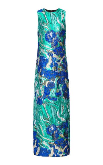 Moda Operandi Libertine Van Gogh's Irises Long Shift Dress With Crystals Size: Xs