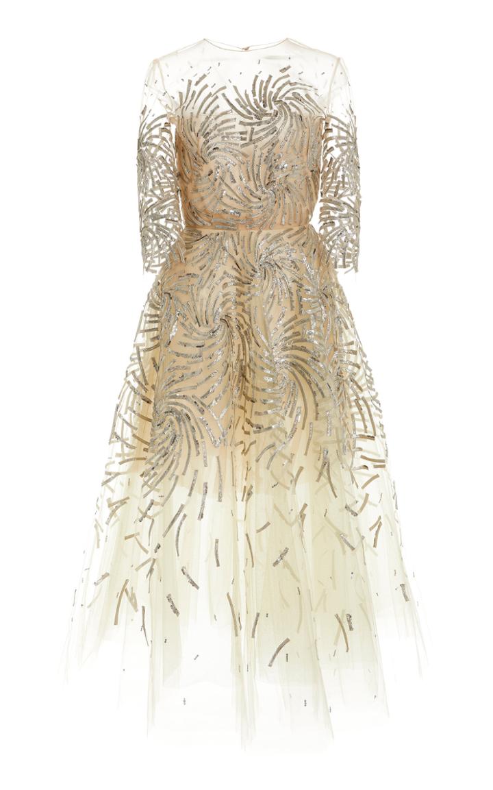 Moda Operandi Oscar De La Renta A-line Embellished Tulle Dress