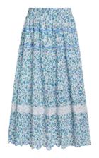 Moda Operandi Loveshackfancy Saratoga Cotton Midi Skirt