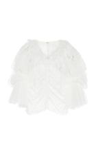 Rodarte Embroidered Floral V-neck Blouse