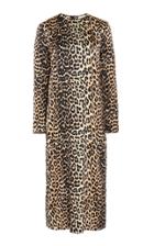 Ganni Leopard-print Silk-blend Satin Midi Dress