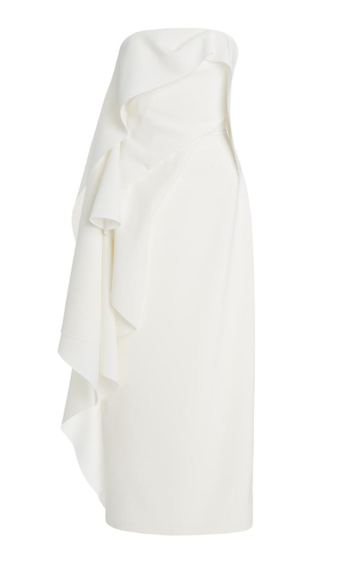 Moda Operandi Carolina Herrera Strapless Crepe Corset Gown