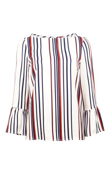 Baum Und Pferdgarten Manavi Striped Ruffle Blouse