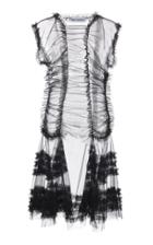 Moda Operandi Molly Goddard Moss Shirred Tulle Mini Dress Size: 6