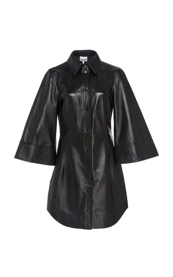 Ganni Leather Mini Dress