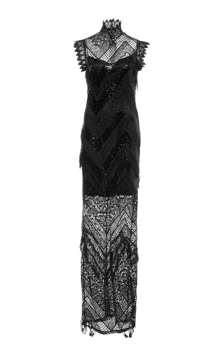 Christian Siriano Sequin Lace Column Gown