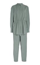Tibi Gathered Cady Tapered Jumpsuit
