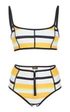 Proenza Schouler Sporty Striped Bikini Set
