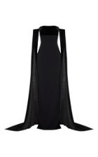 Alex Perry Harland Velvet-detailed Crepe Strapless Gown