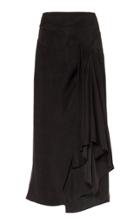 Moda Operandi Significant Other Sia Crepe Midi Asymmetrical Hem Skirt Size: 2