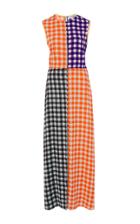 Diane Von Furstenberg Sleeveless High Neck Check Dress