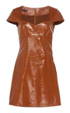 Zeynep Aray Patent Leather Mini Dress