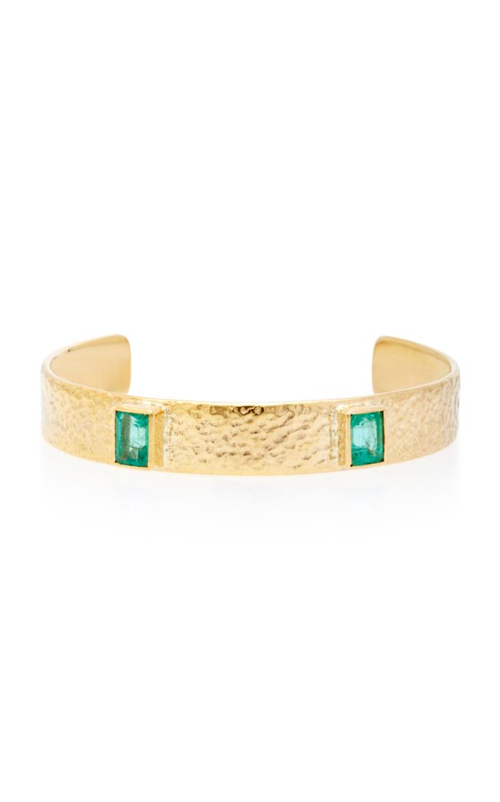 Octavia Elizabeth 18k Gold Emerald Bracelet