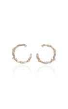 Suzanne Kalan 18k Gold Diamond Hoop Earrings