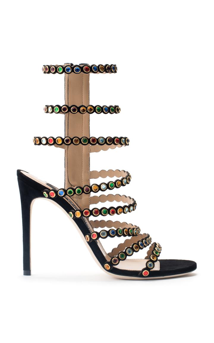 Sergio Rossi Kimberly Multicolor Stone Heeled Sandal