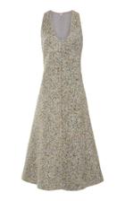 Marina Moscone Fit & Flare Wool-blend Midi Dress
