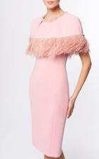Moda Operandi Jenny Packham Melody Feather-trimmed Crepe Dress