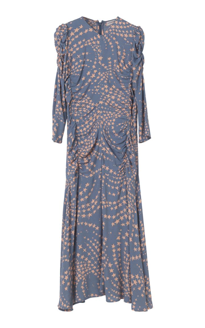 Moda Operandi By Malene Birger Moonia Printed Ruched Maxi Dress