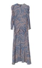 Moda Operandi By Malene Birger Moonia Printed Ruched Maxi Dress