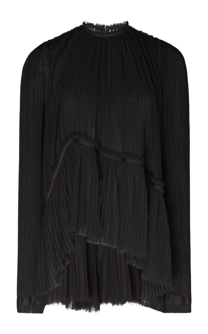 Moda Operandi Unttld Asymetric Hem Pleated Top Size: 2