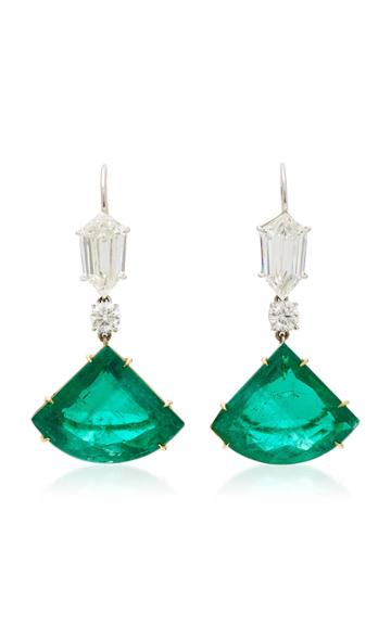Martin Katz Kite Emerald Drop Earrings