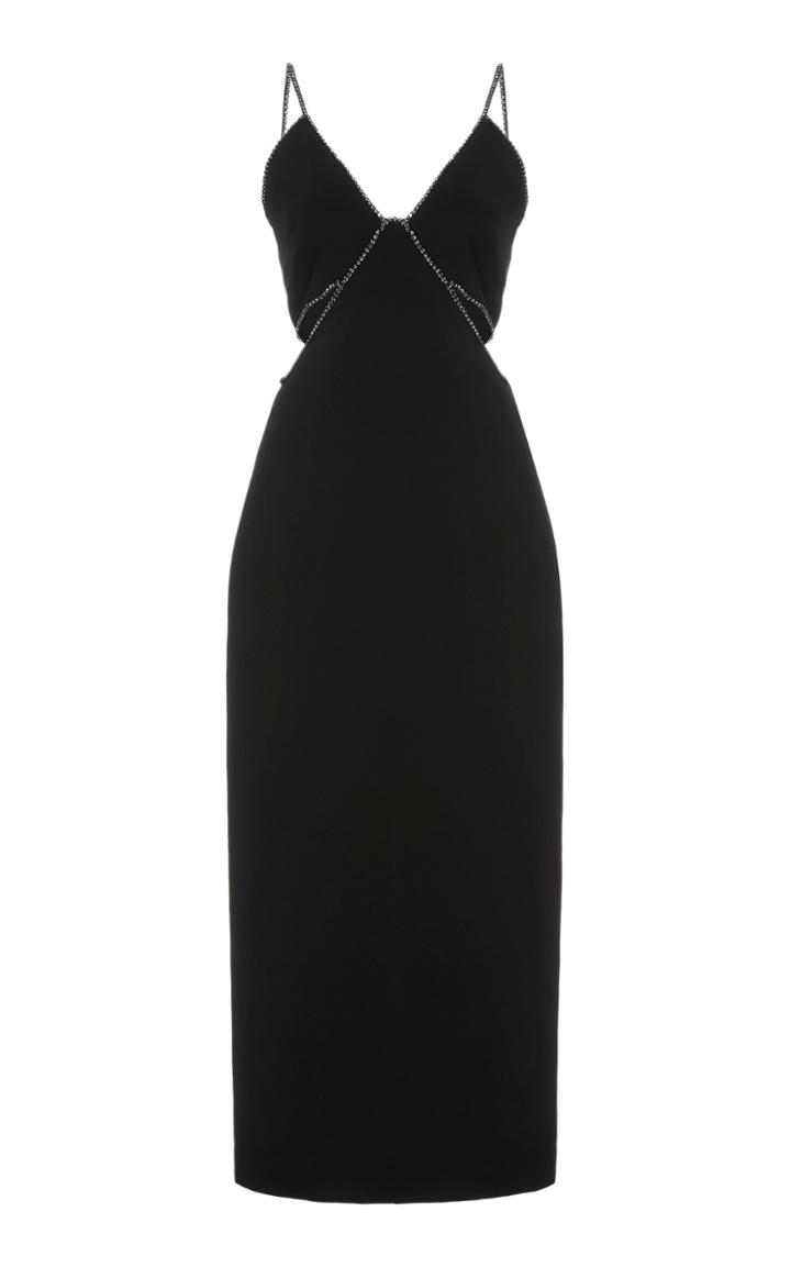 Moda Operandi Kalmanovich Crystal-embellished Cutout Velvet Satin Gown