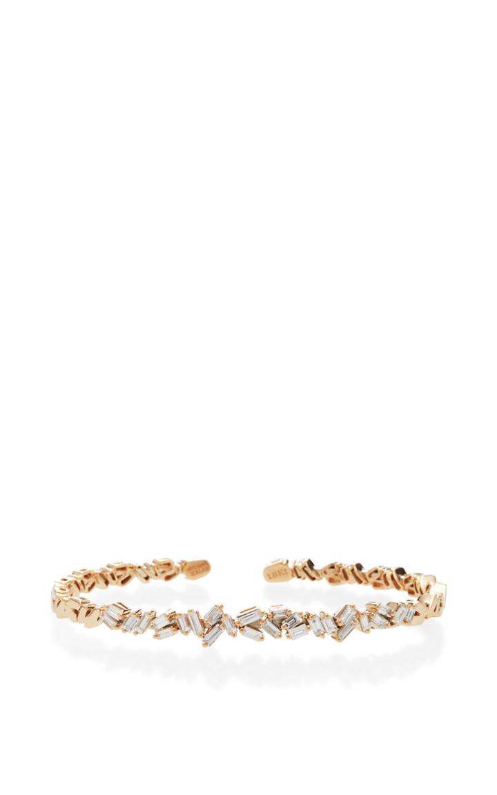 Suzanne Kalan Rose Gold Chaotic Zig Zag Cuff
