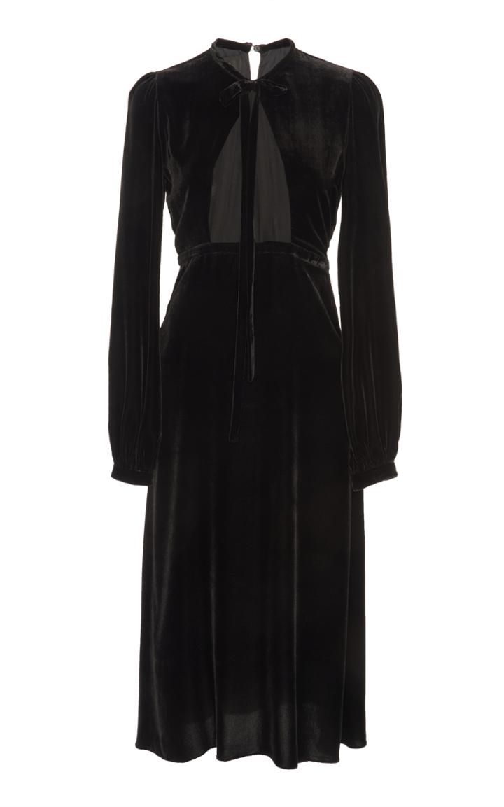Rochas Velvet Midi Dress
