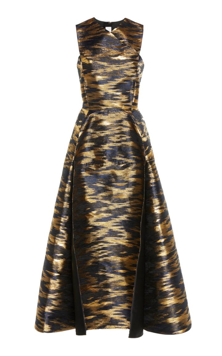 Maison Rabih Kayrouz Sleeveless Metallic Cocktail Dress