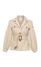 Moda Operandi Lena Hoschek Molire Puff-sleeve Cotton Field Jacket