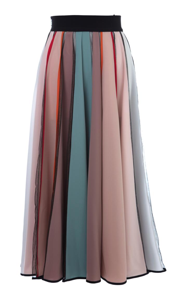 Hussein Bazaza Multi Color A-line Skirt
