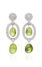 Goshwara Platinum Peridot And Diamond Earrings