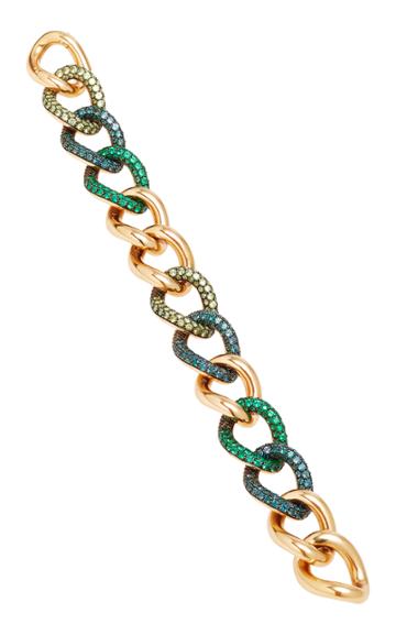 Pomellato Tango Rose Gold 7 Demantoid And Emerald Color Change Bracelet