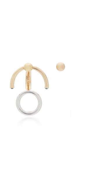 Demarson Nova Convertible 12k Gold-plated Crystal Earrings And Ring Si
