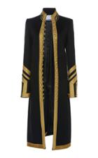 Paco Rabanne Wool-blend Embroidered Military Coat
